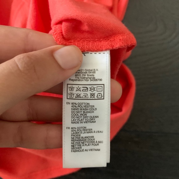 Orange Forever 21 tie crop top - Picture 5 of 5